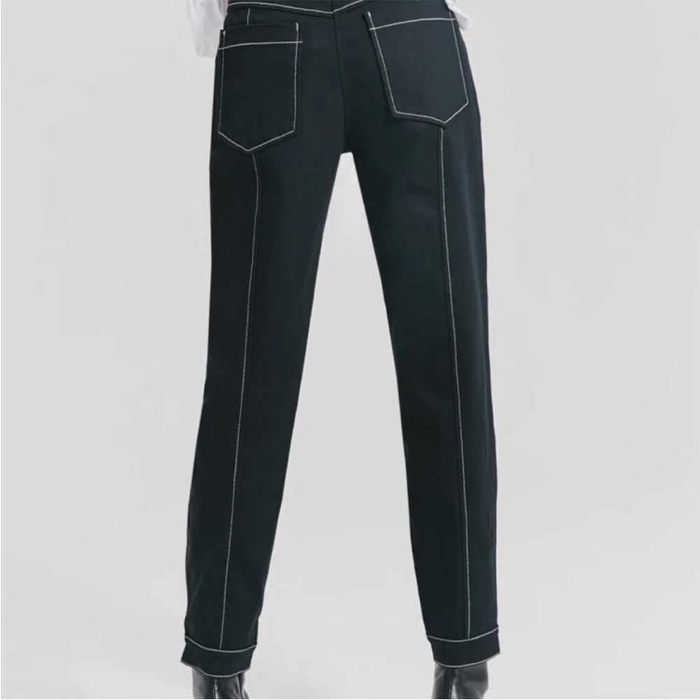 Something Navy Black‎ Wide Leg contrast stitch trousers size 16 New - Picture 3 of 9
